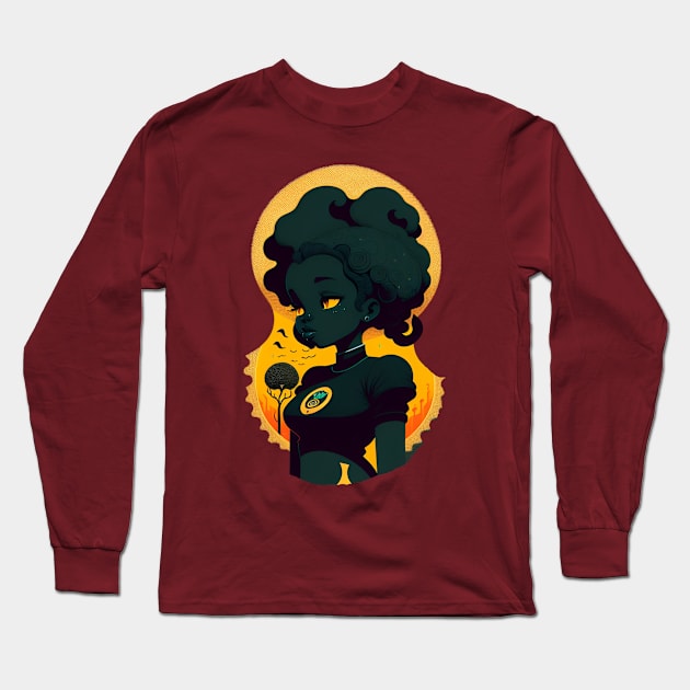 Darkness of the Trees Long Sleeve T-Shirt by AnimeBlaque